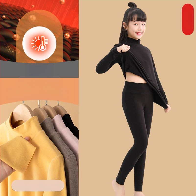 Bērnu kokvilnas silts bāzes top ar fleece iekšējo oderi, apaļš kakls, bez kapuces, ziemas apģērbs