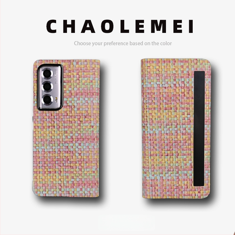 Калъф за Honor MagicVs2 със Smart Window, магнитен флип капак, сгъваем дизайн, PC и кожа, релефна изработка