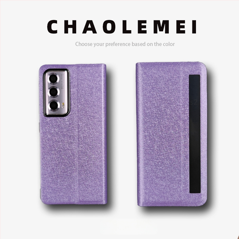 Калъф за Honor MagicVs2 със Smart Window, магнитен флип капак, сгъваем дизайн, PC и кожа, релефна изработка