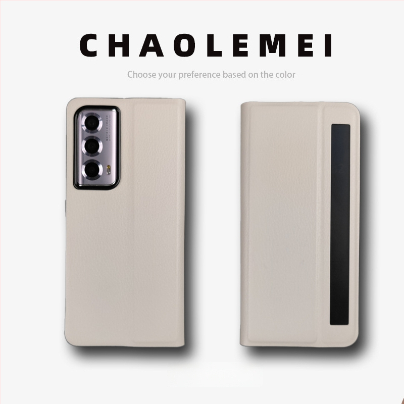 Калъф за Honor MagicVs2 със Smart Window, магнитен флип капак, сгъваем дизайн, PC и кожа, релефна изработка