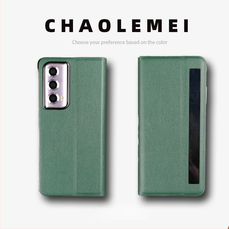 Калъф за Honor MagicVs2 със Smart Window, магнитен флип капак, сгъваем дизайн, PC и кожа, релефна изработка