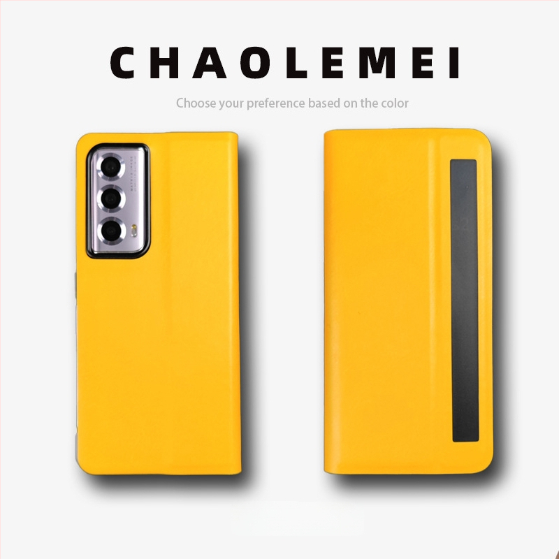 Калъф за Honor MagicVs2 със Smart Window, магнитен флип капак, сгъваем дизайн, PC и кожа, релефна изработка