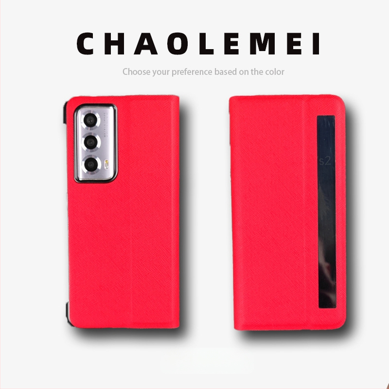 Калъф за Honor MagicVs2 със Smart Window, магнитен флип капак, сгъваем дизайн, PC и кожа, релефна изработка