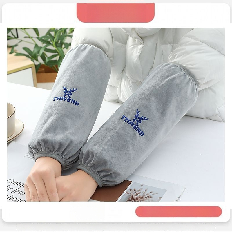 Universālās virtuves piedurknes — pretnetīrumiem, rudens-ziemas lietošanai, flaneles materiāls, drukāts dizains