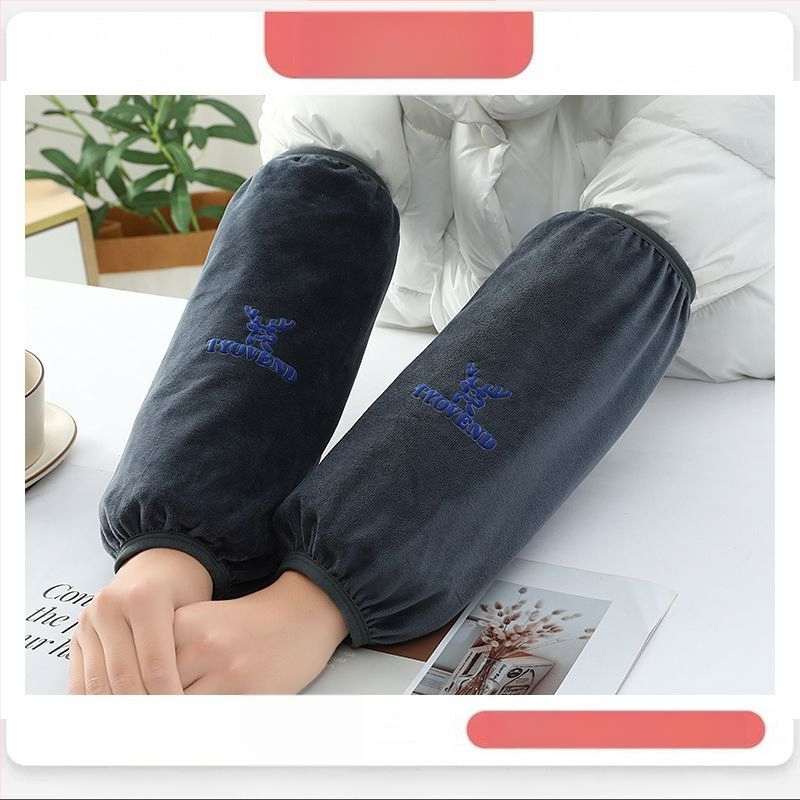 Universālās virtuves piedurknes — pretnetīrumiem, rudens-ziemas lietošanai, flaneles materiāls, drukāts dizains