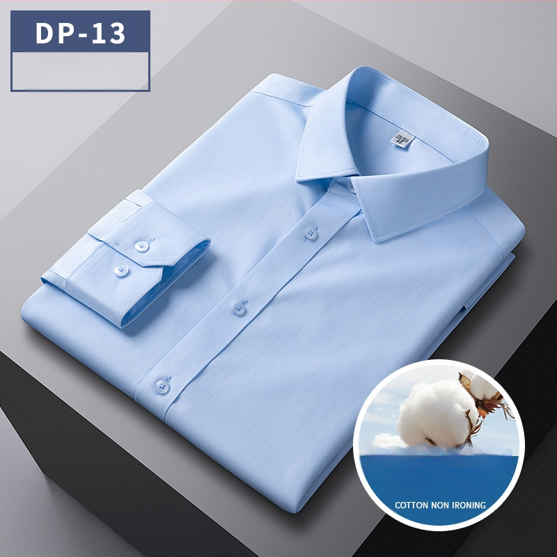 Vīriešu bezgludināmas krekli, 96% kokvilna, garas piedurknes, kvadrātveida apkakle, vienkrāsains raksts