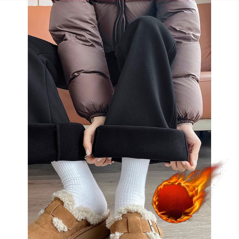 Mātītes platais bikses ar vēdera atbalstu, iekšējais fleece, brīvs piegriezums, kokvilnas-samējas audums, mikro-elastība, rudens-ziema un pavasara-rudens sezonām