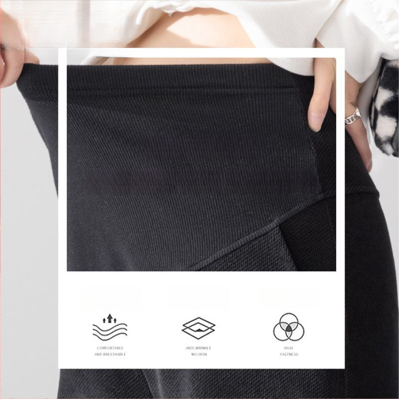 Grūtnieču bikses rudens–ziemas sezonai, Chenille audums, Spandex 90–95%, fleece oderes, vēderu atbalsts, plata piegriezums