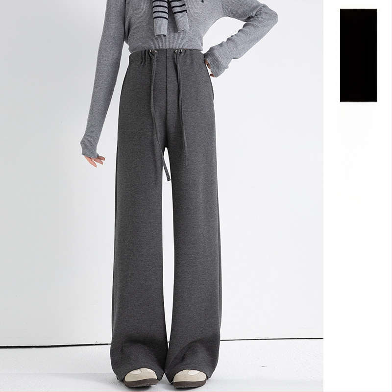 Grūtnieču bikses no imitētā kašmīra, brīvs piegriezums, vēdera atbalsts, iekšējais fleece oderējums, aukla