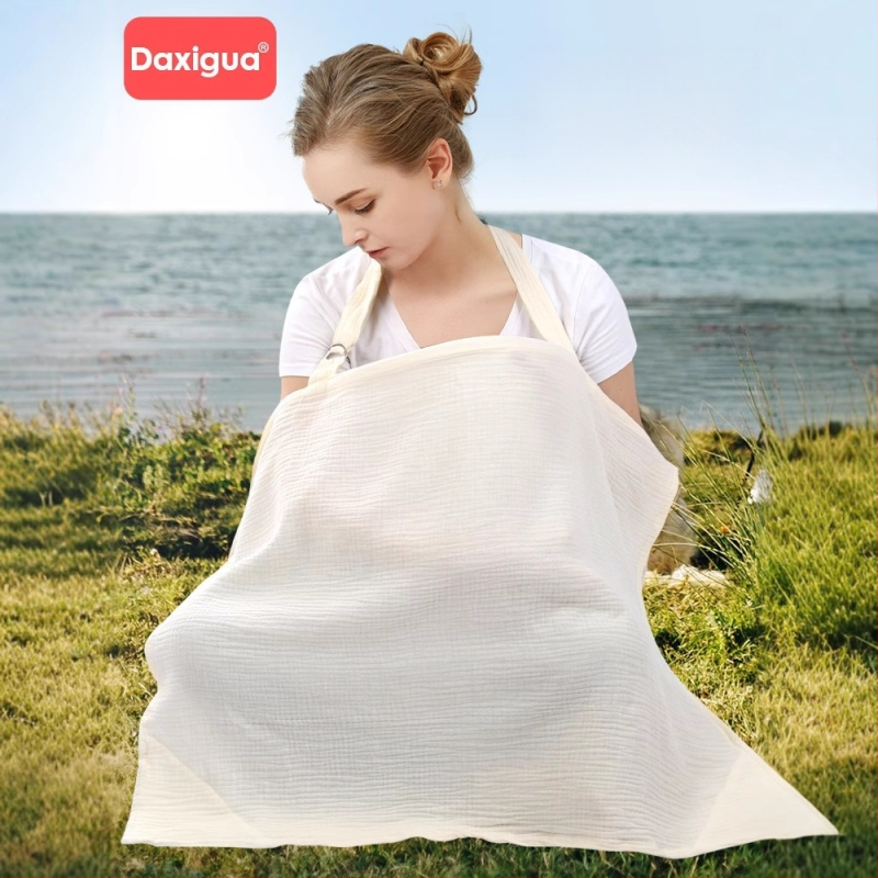 Zīdīšanas lakats no tīras kokvilnas (>95%), universāls, diskrēts lakats zīdaiņiem no dzimšanas līdz 1 gadam, ārējai lietošanai