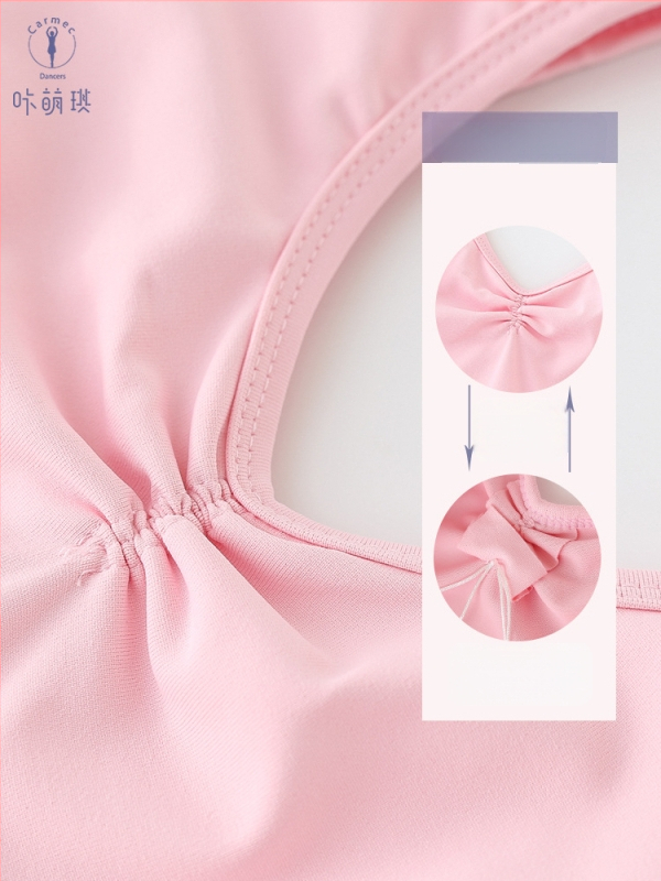 Kamengqi bērnu baleta trenēšanas kleita ar garām un īsām piedurknēm, princeses stils, 93% kokvilna, mīksta apstrāde, enzīmu mazgāšana, 3–8 gadi