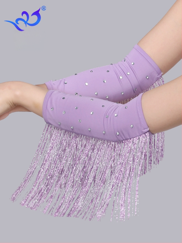 Latīņu deju cimdi ar rhinestones un knaibām, sieviešu uzstāšanās kostīms, materiāls milk silk ar 95%+ poliestera un spandeksa maisījumu, zīmols Yihuang, vasara 2025