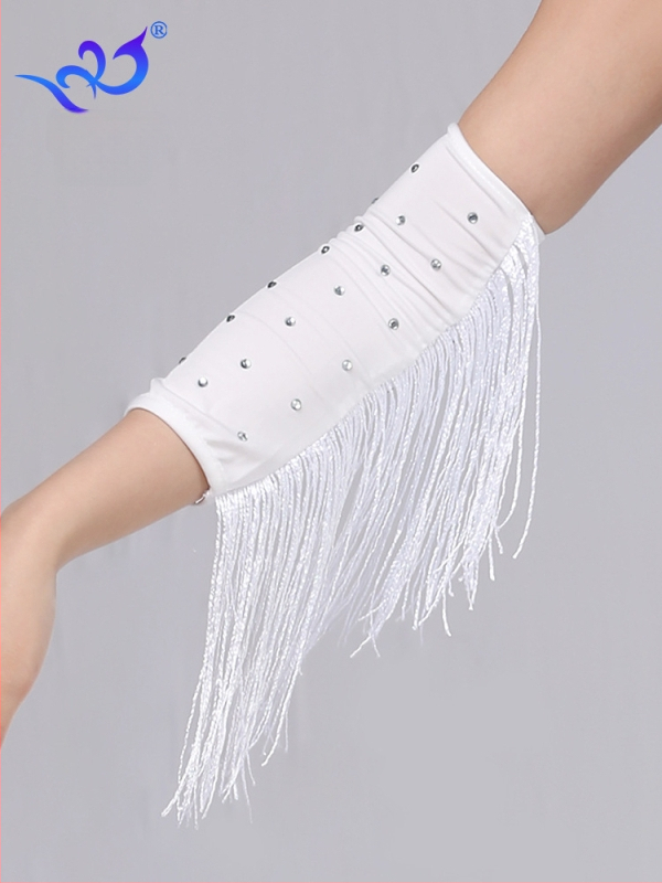 Latīņu deju cimdi ar rhinestones un knaibām, sieviešu uzstāšanās kostīms, materiāls milk silk ar 95%+ poliestera un spandeksa maisījumu, zīmols Yihuang, vasara 2025