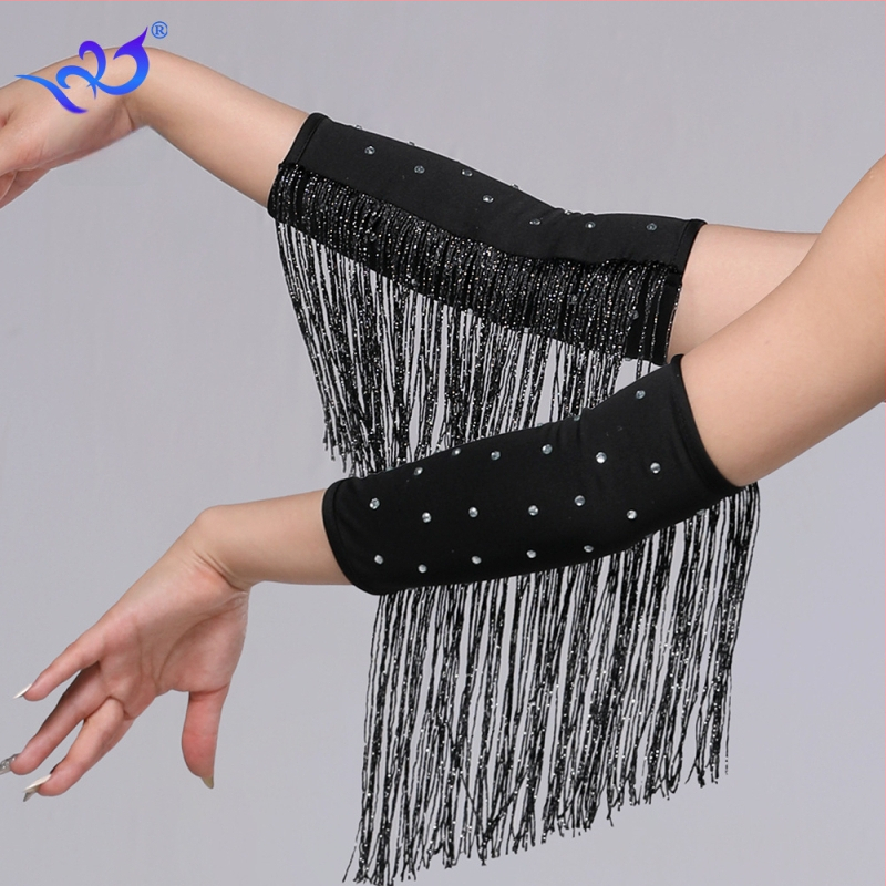 Latīņu deju cimdi ar rhinestones un knaibām, sieviešu uzstāšanās kostīms, materiāls milk silk ar 95%+ poliestera un spandeksa maisījumu, zīmols Yihuang, vasara 2025