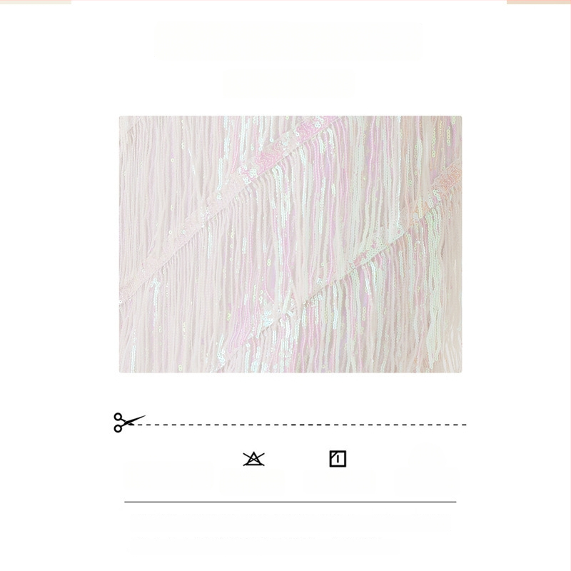 Elegantne Latīņu deju treeningkomplekt naistele — õmmeldud seelikuga komplekt, materjal: polüester (>95%), triacetaat (>95%), suvi 2025