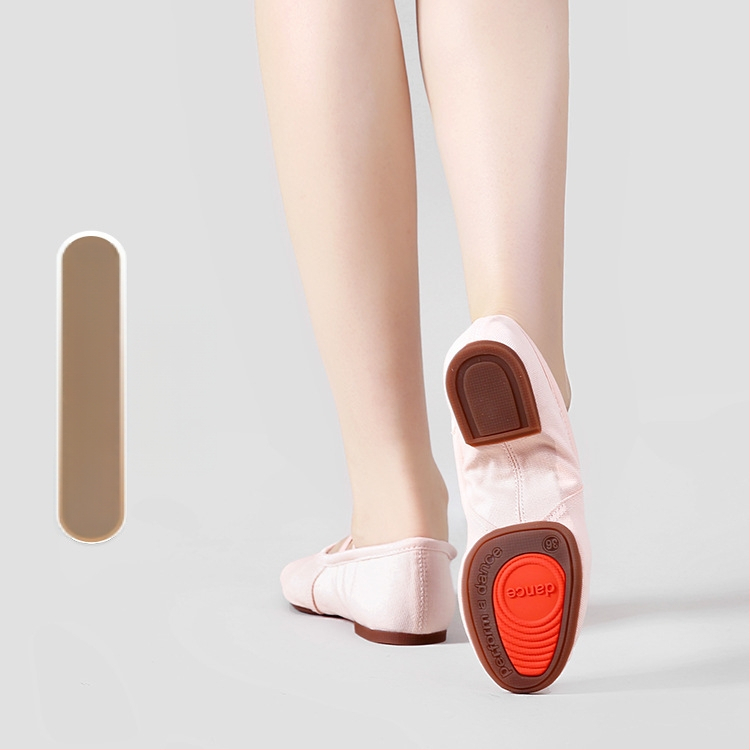 Deju kurpes pieaugušām sievietēm, bez šņorēm, mīksta pamatne, auduma augšdaļa, gumijas zole, elpojošas.