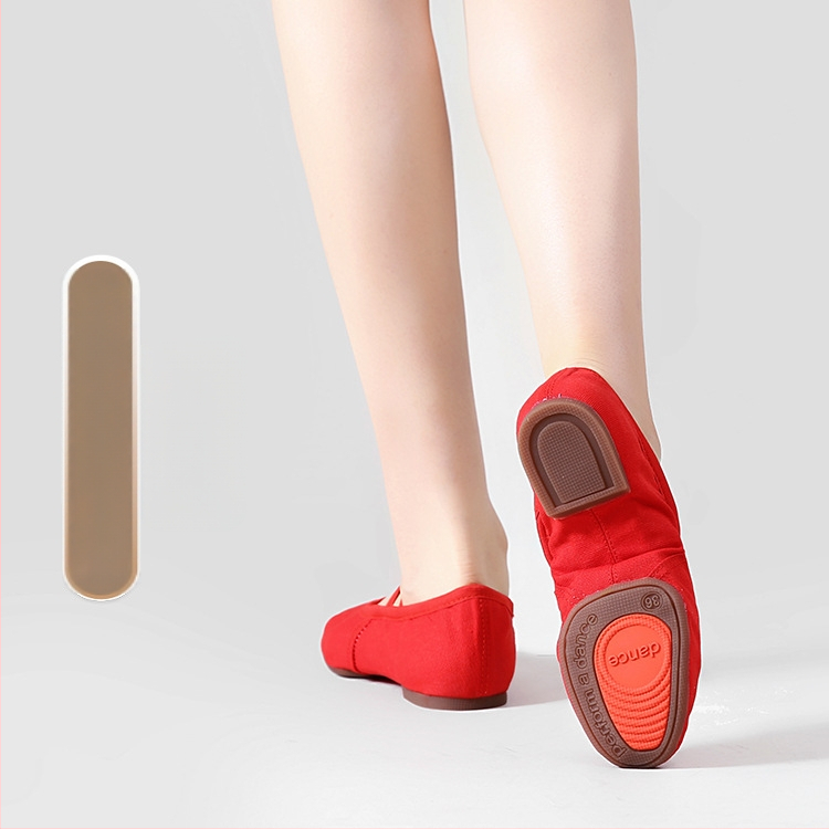 Deju kurpes pieaugušām sievietēm, bez šņorēm, mīksta pamatne, auduma augšdaļa, gumijas zole, elpojošas.