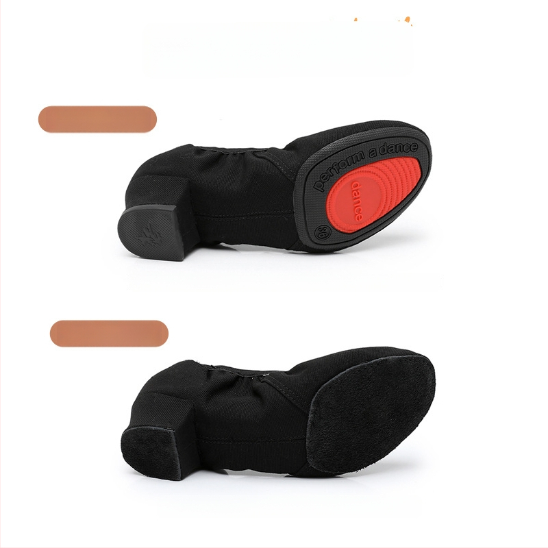 Deju kurpes pieaugušām sievietēm, auduma augšdaļa, gumijas zole, anti-slīdējoša, piemērotas baletam, mūsdienu deja un latīņu deja