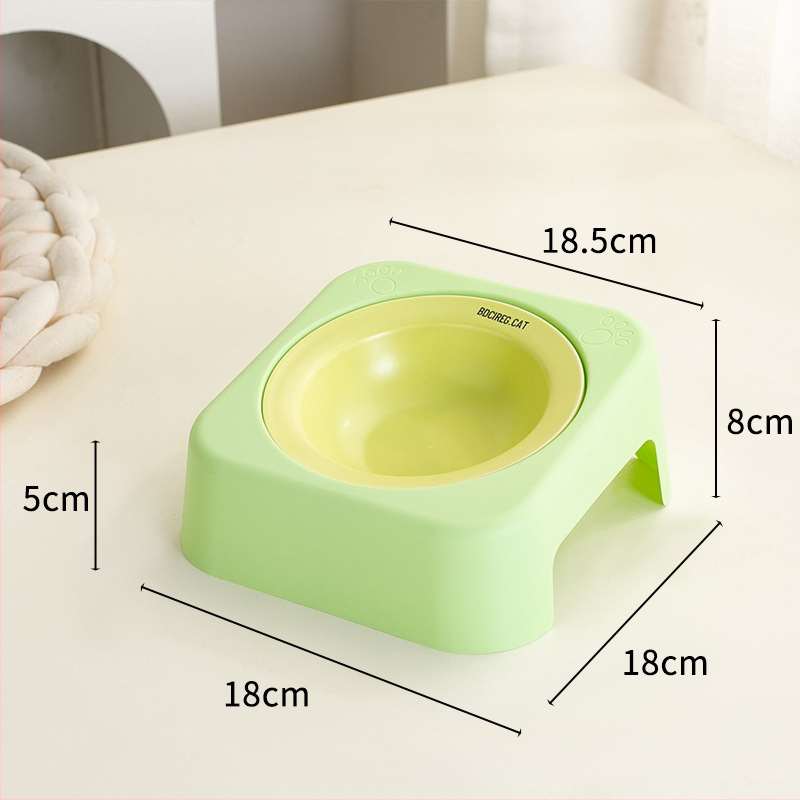 Kaķa keramikas ēdiena bļoda ar statīvu, UFO dizains, sekla mute — Zīmols Knowledge; Materiāls: keramika; Piemērots kaķiem; Kaķu barība