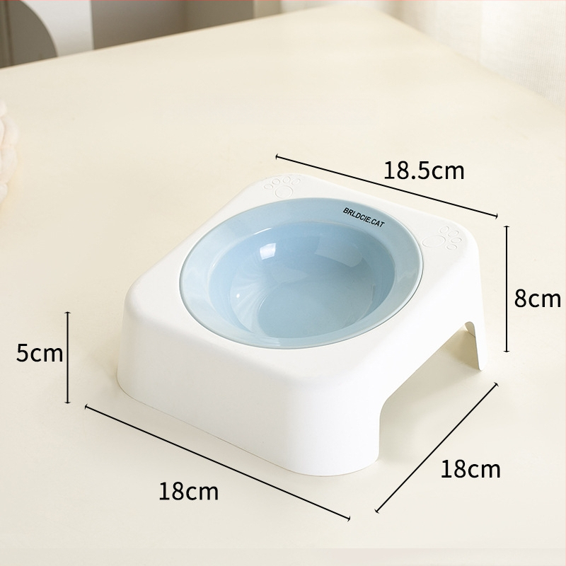 Kaķa keramikas ēdiena bļoda ar statīvu, UFO dizains, sekla mute — Zīmols Knowledge; Materiāls: keramika; Piemērots kaķiem; Kaķu barība