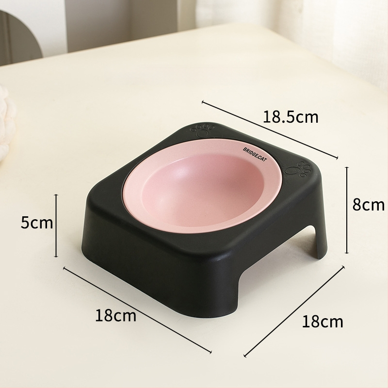 Kaķa keramikas ēdiena bļoda ar statīvu, UFO dizains, sekla mute — Zīmols Knowledge; Materiāls: keramika; Piemērots kaķiem; Kaķu barība