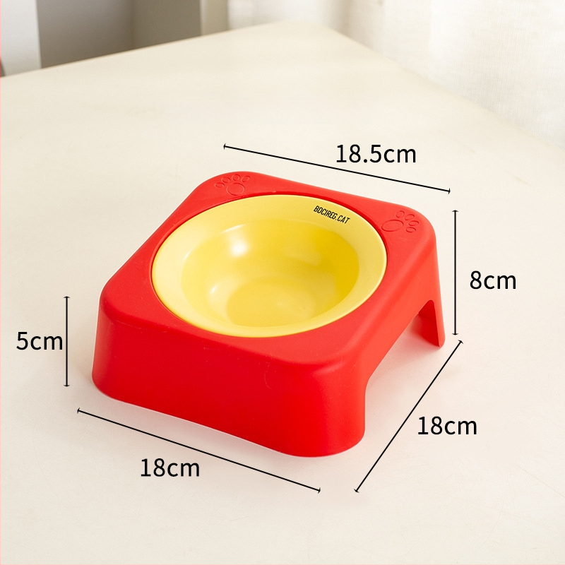 Kaķa keramikas ēdiena bļoda ar statīvu, UFO dizains, sekla mute — Zīmols Knowledge; Materiāls: keramika; Piemērots kaķiem; Kaķu barība