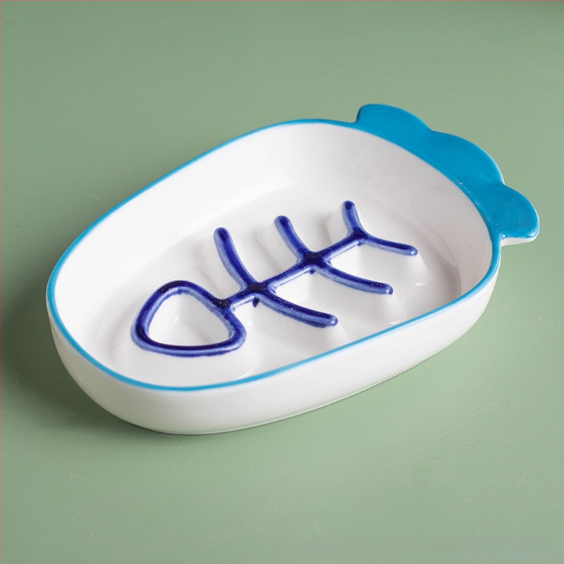 Kaķa keramikas bļoda, manuāla barošana, nav automātiskas barošanas, mājdzīvnieku barība