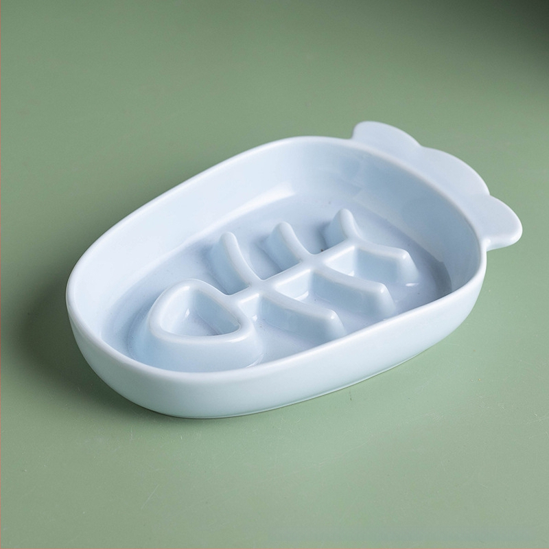 Kaķa keramikas bļoda, manuāla barošana, nav automātiskas barošanas, mājdzīvnieku barība