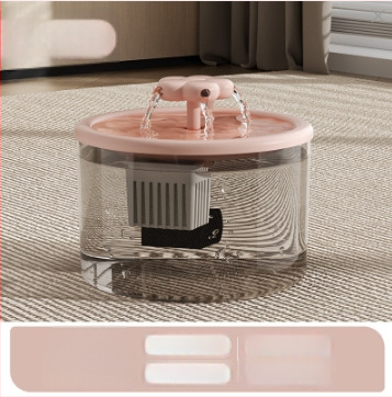 Kaķu ūdens fontāns ar automātisku filtrēšanu un cirkulāciju svaigas ūdens, energoefektīvs un kluss, materiāls PP