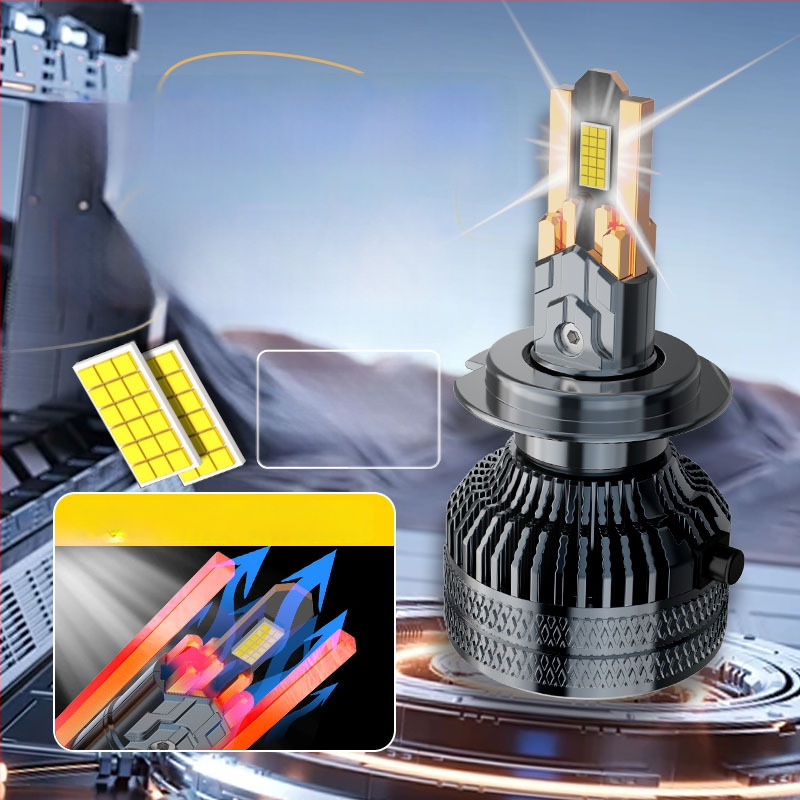 Automašīnas LED priekšējais lukturis, 200W, 12V, 39800LM, IP68, saderīgs ar H1/H3/H4/H7/H11/9005/9006/9012