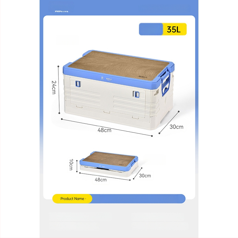 Auto pakiruumi korraldaja integreeritud telkimislauaga – 50–60 L, PP materjal, mudel AJP06, kaasaskantav