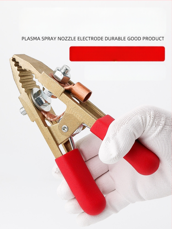 Pilnīgi vara zemējuma skava ar A-formu, paredzēta metināšanai un automašīnas akumulatora palaišanai, Alligator klips