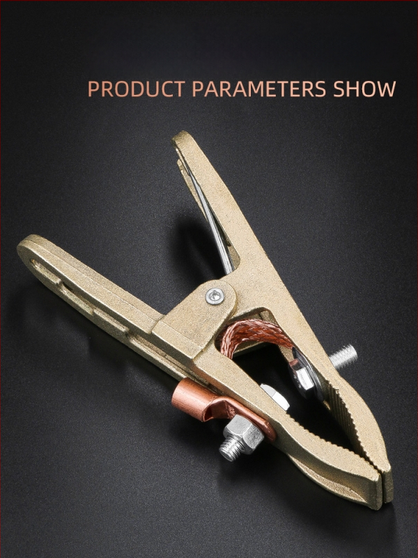 Pilnīgi vara zemējuma skava ar A-formu, paredzēta metināšanai un automašīnas akumulatora palaišanai, Alligator klips