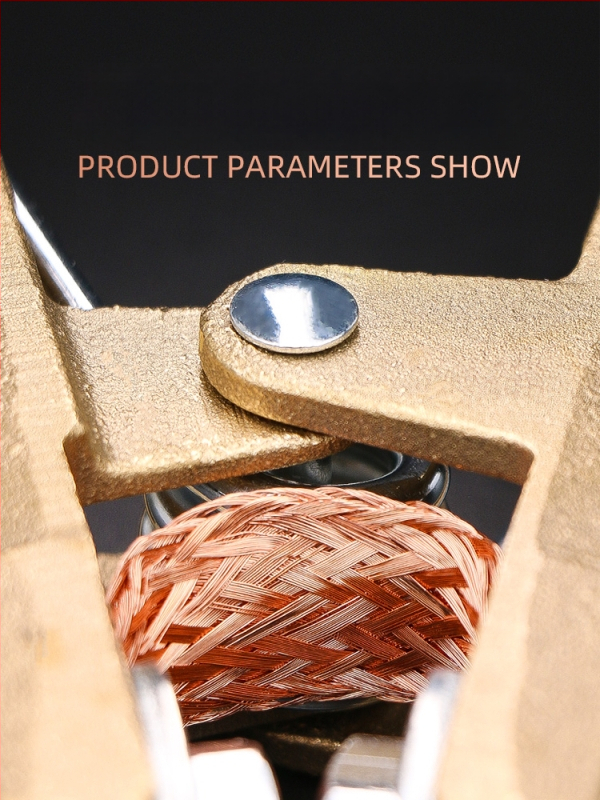 Pilnīgi vara zemējuma skava ar A-formu, paredzēta metināšanai un automašīnas akumulatora palaišanai, Alligator klips