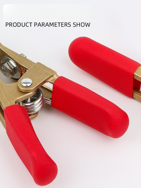 Pilnīgi vara zemējuma skava ar A-formu, paredzēta metināšanai un automašīnas akumulatora palaišanai, Alligator klips