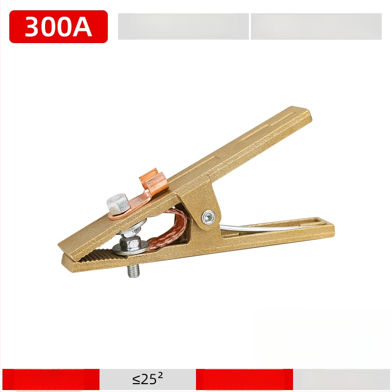 Pilnīgi vara zemējuma skava ar A-formu, paredzēta metināšanai un automašīnas akumulatora palaišanai, Alligator klips