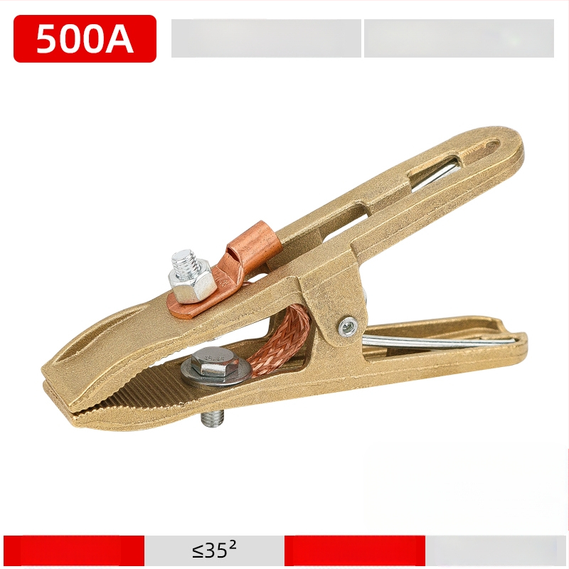 Pilnīgi vara zemējuma skava ar A-formu, paredzēta metināšanai un automašīnas akumulatora palaišanai, Alligator klips