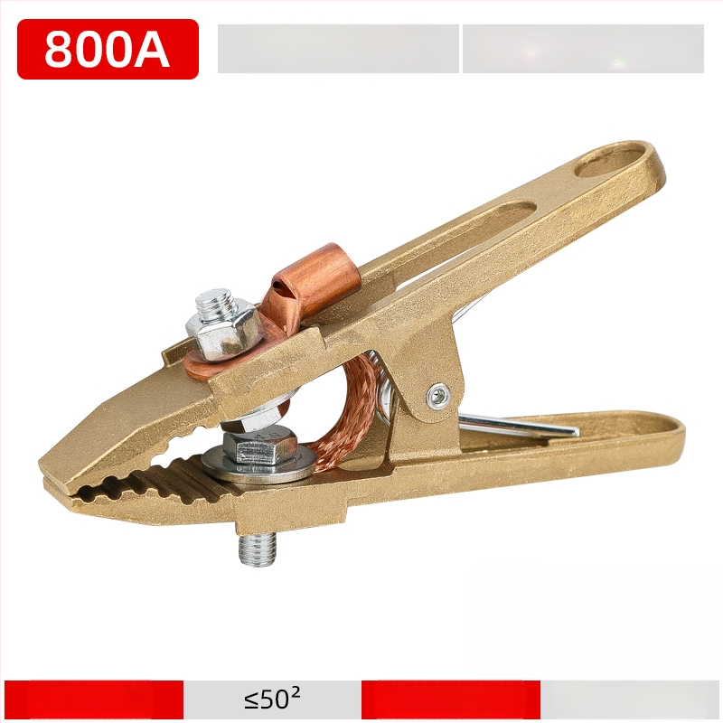 Pilnīgi vara zemējuma skava ar A-formu, paredzēta metināšanai un automašīnas akumulatora palaišanai, Alligator klips