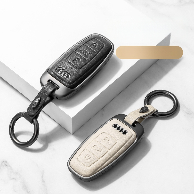 Võtmeümbris Audi | Materjal: Lambanahk | Stiil: Äri