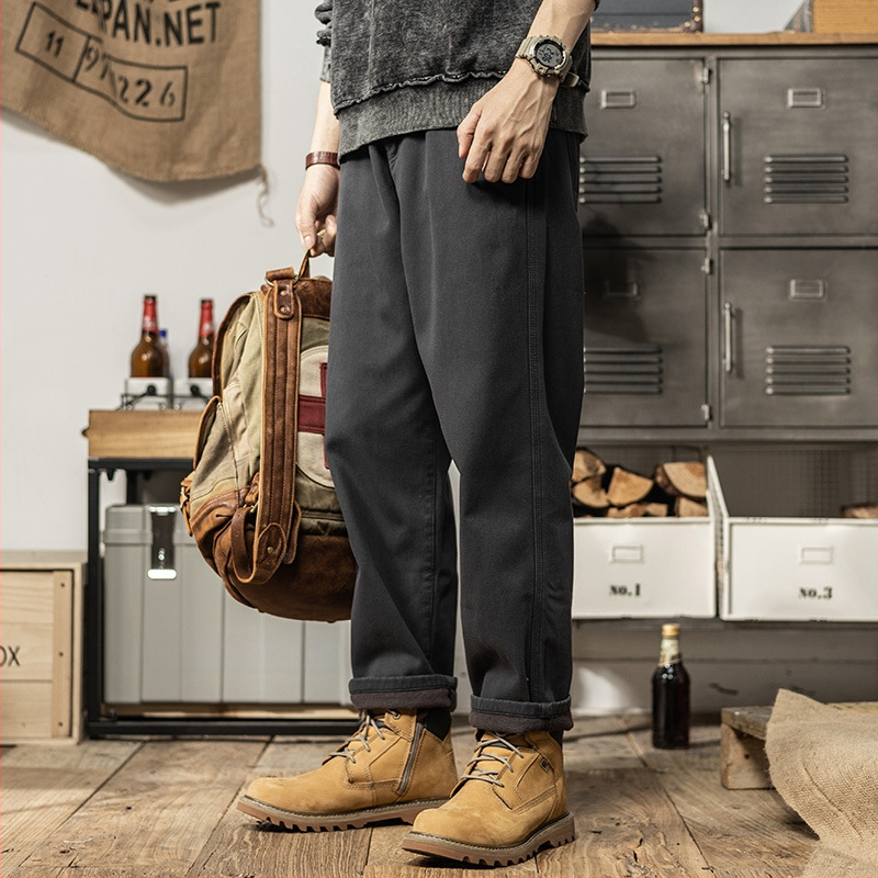 Mindennapi munkaruha nadrág, pamut, egyenes szabás, középmagas derék, cipzár