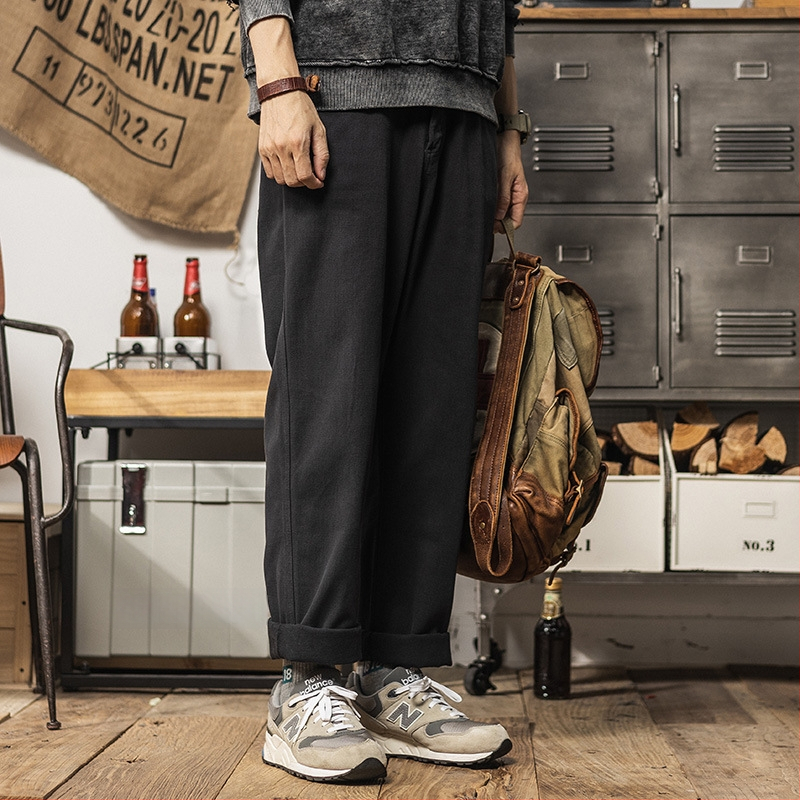 Mindennapi munkaruha nadrág, pamut, egyenes szabás, középmagas derék, cipzár