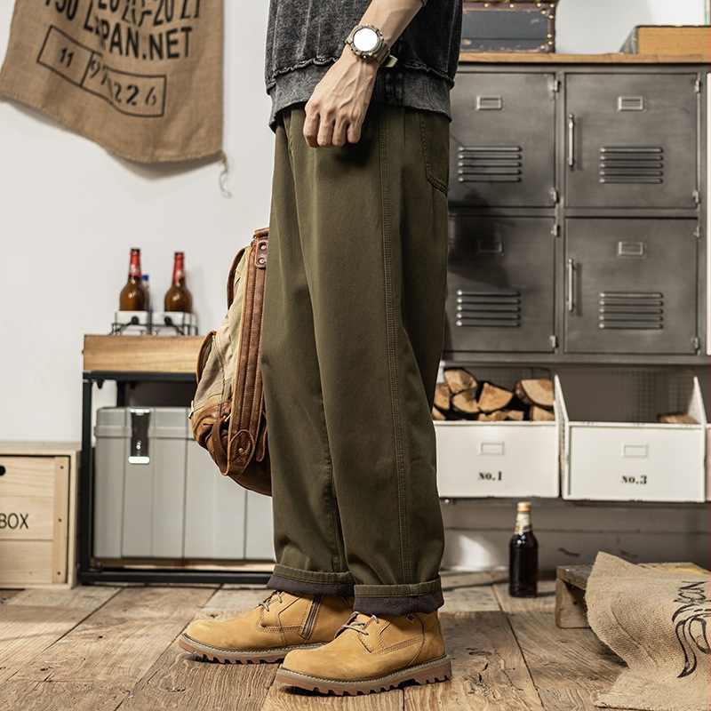 Mindennapi munkaruha nadrág, pamut, egyenes szabás, középmagas derék, cipzár