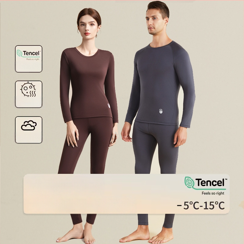 Unisex set termo donjeg rublja od modala za jesen-zimu, 92% modal, 8% spandex, umjerena toplina, težina tkanine 210 g