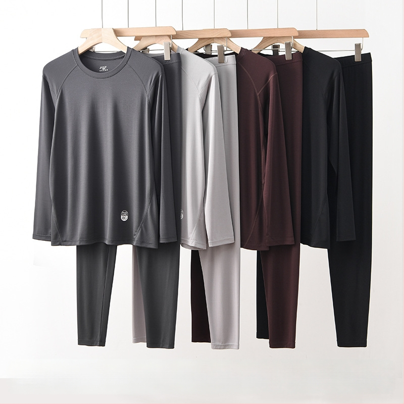 Unisex set termo donjeg rublja od modala za jesen-zimu, 92% modal, 8% spandex, umjerena toplina, težina tkanine 210 g