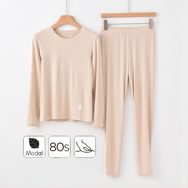 Unisex set termo donjeg rublja od modala za jesen-zimu, 92% modal, 8% spandex, umjerena toplina, težina tkanine 210 g