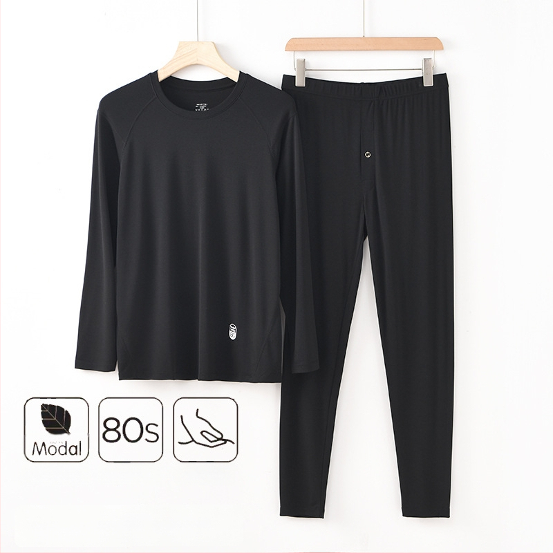 Unisex set termo donjeg rublja od modala za jesen-zimu, 92% modal, 8% spandex, umjerena toplina, težina tkanine 210 g