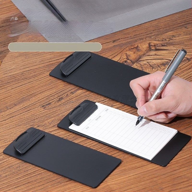 Plastikinis meniu laikiklis su 6 skylėmis užpakalyje, skirtas A5 popieriui, spaustuko dydis 9