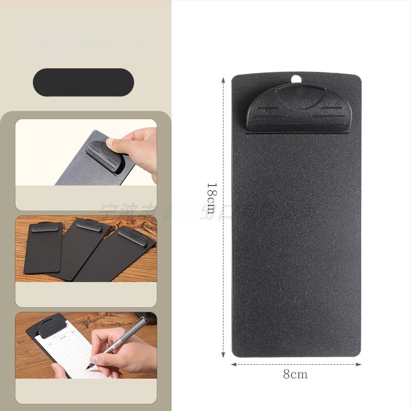 Plastikinis meniu laikiklis su 6 skylėmis užpakalyje, skirtas A5 popieriui, spaustuko dydis 9