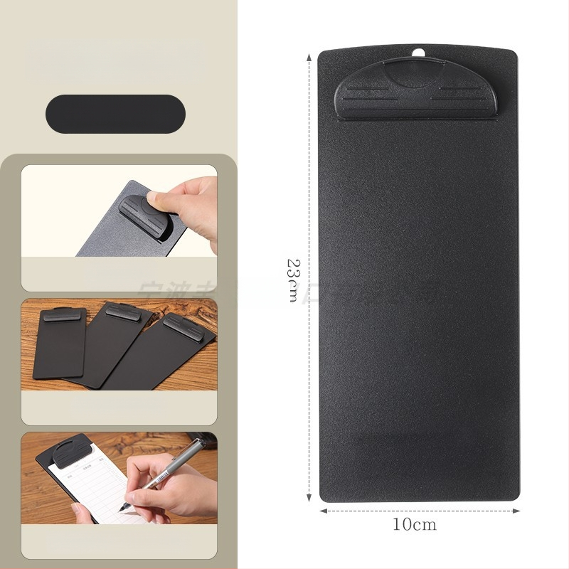 Plastikinis meniu laikiklis su 6 skylėmis užpakalyje, skirtas A5 popieriui, spaustuko dydis 9