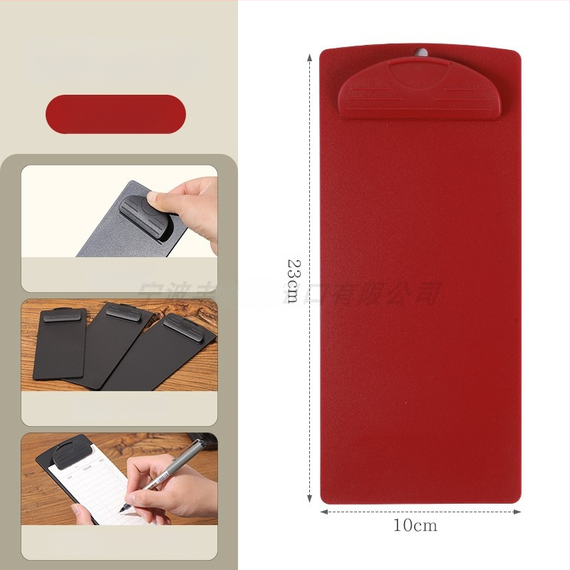 Plastikinis meniu laikiklis su 6 skylėmis užpakalyje, skirtas A5 popieriui, spaustuko dydis 9